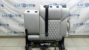 Spătar banchetă spate Mitsubishi Outlander 22-26, stânga, piele gri, cu centură și cotieră, cu cadru, arsă, curățabilă chimic