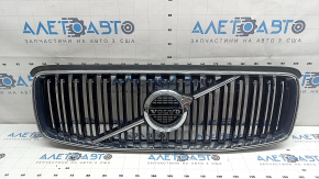 Решетка радиатора grill со значком Volvo XC90 16-19 черная, обрамление хром, без камеры