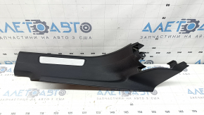 Prag interior spate dreapta negru Volvo XC90 16-23 cu inserție cromată, zgârieturi