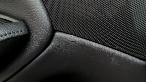 Panou ușă stânga față negru pentru Volvo XC90 16-22, inserție din piele neagră, cotieră din piele neagră cu mâner, inserție gri, zgârieturi, lovitură