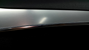 Panou ușă dreapta față negru pentru Volvo XC90 16-22, inserție din piele neagră, cotieră din piele neagră cu mâner, inserție gri, zgârieturi