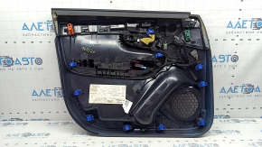 Panou ușă dreapta față negru pentru Volvo XC90 16-22, inserție din piele neagră, cotieră din piele neagră cu mâner, inserție gri, zgârieturi