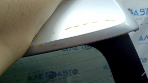 Hayon gol cu geam pentru un Volvo XC90, fabricat în 2016-22, culoare argintiu 711, cu eleron, stop, timonerie ștergătoare, bandă de iluminare și încuietoare și un eleron uzat.