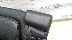 Scaun central spate, al doilea rând, Volvo XC90 16-22, piele neagră, pentru 2 rânduri, cu centură de siguranță și cotieră, zgârieturi pe plastic
