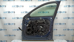 Дверь в сборе передняя правая Volvo XC60 18-26 Keyless, синий 723, царапины на молдинге и накладке