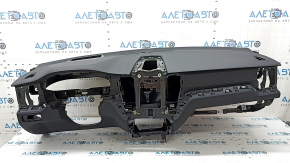 Торпедо передняя панель с AIRBAG Volvo XC60 18-26 кожа черная серая строчка, под проекцию, под чистку