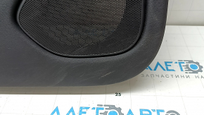 Panou ușă stânga față negru pentru Volvo XC60 18-26, cotieră și inserție din piele Nappa maro, cu ornamente Harman Kardon, rupturi, zgârieturi, necesită curățare