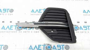 Grilă bara față stânga pentru Volvo XC60 22-23 B5, B6, neagră cu crom, pentru senzori de parcare
