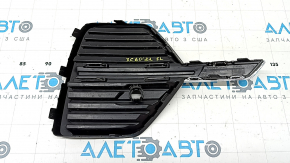 Grilă bara față stânga pentru Volvo XC60 22-23 B5, B6, neagră cu crom, pentru senzori de parcare