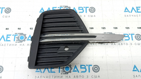 Grilă bară față dreapta pentru Volvo XC60 22-23 B5, B6, neagră cu crom, pentru senzori de parcare, bare de protecție