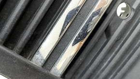 Grilă bară față dreapta pentru Volvo XC60 22-23 B5, B6, neagră cu crom, pentru senzori de parcare, bare de protecție