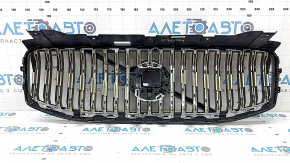 Grilă radiator cromată Volvo XC60 22-23 cu insignă, sub cameră, denivelări, suport rupt, crăpătură în emblemă