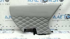 Вставка обшивки двери карточки задняя левая Mitsubishi Outlander 22-23 кожа серая, под хим чистку