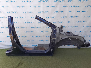 Panou lateral dreapta față Lexus RX350 RX450h 20-22, tăiat cu ferăstrăul, albastru, cu stâlp central