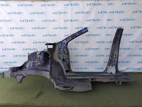 Panou lateral dreapta față Lexus RX350 RX450h 20-22, tăiat cu ferăstrăul, albastru, cu stâlp central