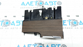 Buzunar consola centrală cu ornamente din lemn de tei liniar Volvo XC60 18-26, crom și brichetă