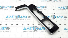 Ornamente consolă centrală Volvo XC60 22-26, negru lucios cu crom, zgârieturi, suport îndoit