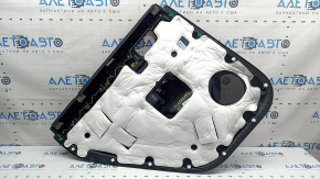 Panou ușă spate dreapta Hyundai Santa Fe 24-26, gri, cotieră și inserție gri deschis, ornament cromat, zgârieturi pe ornament, gata de curățare chimică