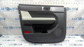Panou ușă stânga față pentru Hyundai Santa Fe 24-26, gri, cotieră și inserție gri deschis, ornament cromat, zgârieturi