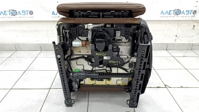 Scaun șofer Volvo XC60 22-26 cu airbag, electric, încălzit, ventilat, piele Nappa maro cu perforații și suport pentru genunchi, încrețită