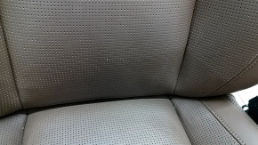 Scaun pasager Volvo XC60 18-26 cu airbag, electric, încălzit, ventilat, piele Nappa maro, perforat și cu suport pentru genunchi, zgârieturi, necesită curățare