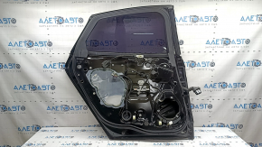 Дверь в сборе задняя левая Ford Fusion mk5 17-20 keyless, черный G1, молдинги и ручка хром, тычки
