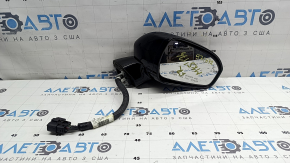 Зеркало боковое правое в сборе Ford Fusion mk5 15-17 12 пинов, BSM, поворотник, подогрев, подсветка, черный