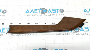Ornamente ușă dreapta față Audi A5 F5 17-25, lemn de nuc, zgârieturi