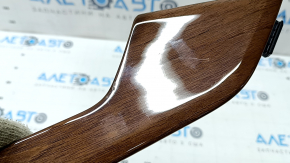 Ornamente ușă dreapta față Audi A5 F5 17-25, lemn de nuc, zgârieturi