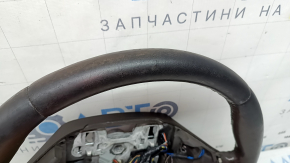 Руль голый Ford Fusion mk5 17-20 кожа коричневая, с подогревом, под перешив