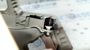 Накладка центральной консоли задняя Ford Fusion mk5 17-20 серая, под воздуховоды, c подсветкой, под розетку и прикуриватель, царапины, под химчистку, трещина в крепление
