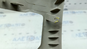 Накладка центральной консоли задняя Ford Fusion mk5 17-20 серая, под воздуховоды, c подсветкой, под розетку и прикуриватель, царапины, под химчистку, трещина в крепление
