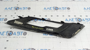 Grilă bară față stânga pentru Ford Fusion mk5 17-18 cu proiectoare de ceață LED, finisaj lucios, cu ornament cromat, suport rupt, ciobituri