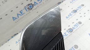 Grilă bară față stânga pentru Ford Fusion mk5 17-18 cu proiectoare de ceață LED, finisaj lucios, cu ornament cromat, suport rupt, ciobituri