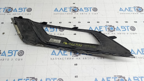 Grilă bară față dreapta pentru Ford Fusion mk5 17-18 cu proiectoare de ceață LED, finisaj lucios, cu ornament cromat, culoare nisip