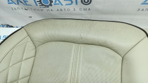 Подушка заднего ряда сидений Ford Fusion mk5 17-20 кожа серая, вставка кожа коричневая, перфорация, Platinum, под химчистку