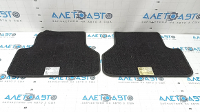 Set de 2 covorașe spate din material textil pentru Audi A5 F5 20-25 5D negru, pentru curățare