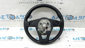 Руль голый Audi A5 F5 18-24 кожа черная с подогревом без кнопок и лепестков, царапины