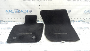 Комплект ковриков салона ткань Ford Fusion mk5 13-17 черный, потерт водительский коврик