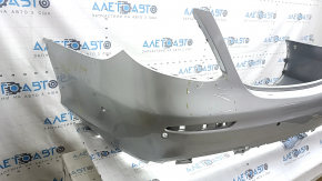 Bara spate nefinisată pentru Mercedes W213 E 17-20 cu senzori de parcare, fără mulaje, pachet AMG, argintiu, crăpături, zgârieturi, elemente de fixare rupte, element de fixare BSM desprins