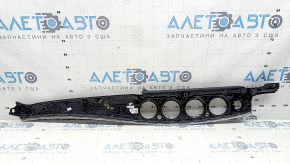 Ornamente centrale pentru panoul frontal Mercedes W213 E 17-20, lemn texturat negru, cu iluminare din spate