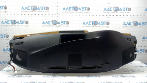 Торпедо передняя панель с AIRBAG Lexus ES300h ES350 13-18 черная с бежевыми накладками, с часами , с управлением зеркалами,  под химчистку