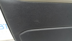 Panou ușă stânga față Subaru Forester 25-26, negru cu inserție din material textil gri, cotieră din cauciuc gri, uzată, necesită curățare