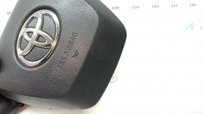 Подушка безопасности airbag в руль водительская Toyota Highlander 20-21 черная, царапины