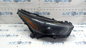 Фара передняя правая Toyota Highlander 21-26 LED+LED DRL темная, под полировку, царапины