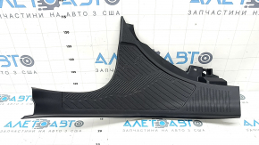 Ornamente prag ușă spate stânga Subaru Forester 25-26, negre, plastic turnat în alb