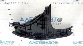 Ornamente prag ușă spate stânga Subaru Forester 25-26, negre, plastic turnat în alb