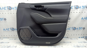 Panou ornamental ușă, față dreapta, Toyota Highlander 20-26, piele neagră, XLE, XSE, inserție neagră, cotiera din piele neagră, zgârieturi