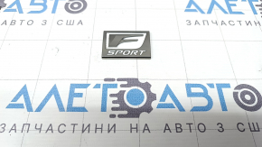 Emblemă cu inscripția F-sport pe aripa stângă a modelului Lexus UX200 UX250h UX300h 19-26