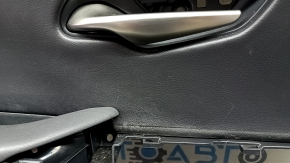 Panou ușă stânga față negru pentru Lexus UX200 UX250h 19-26, cotieră din piele neagră cu mâner, zgârieturi